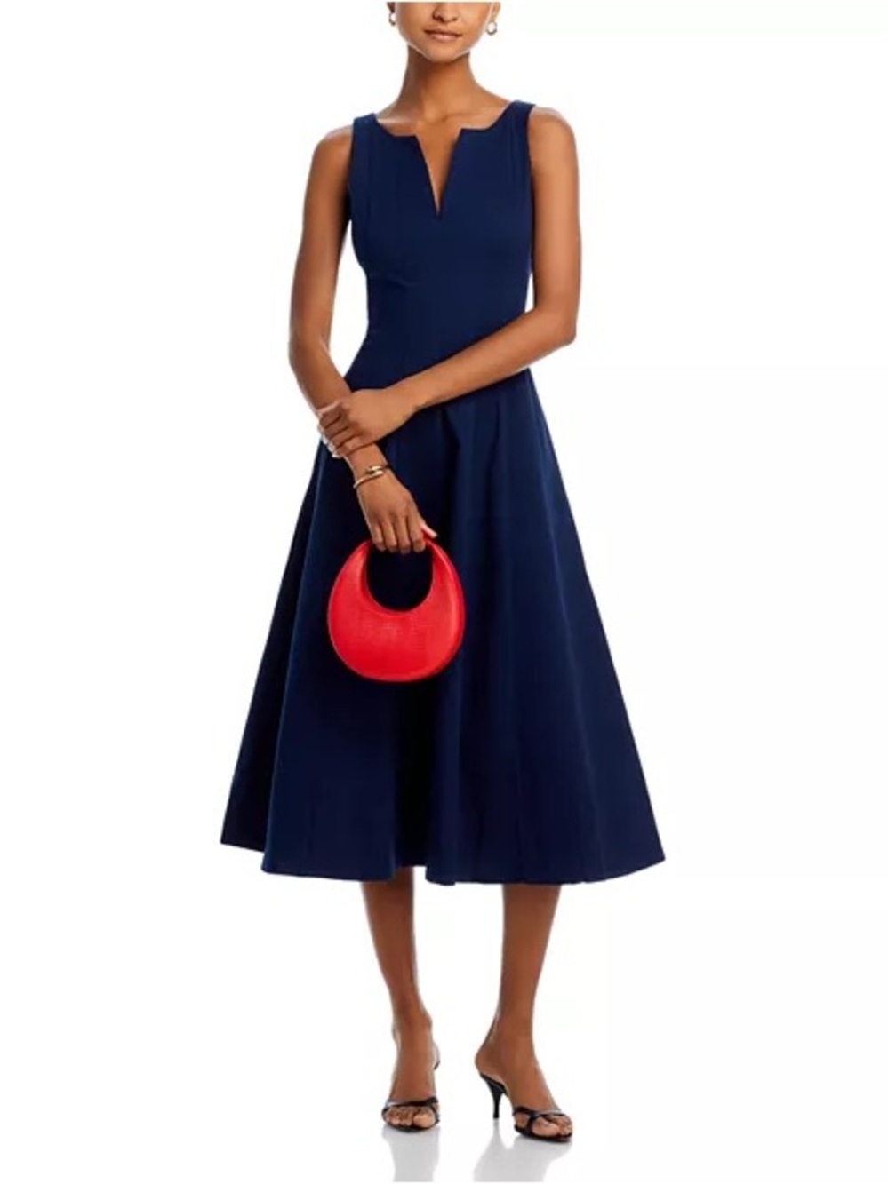 Aqua Paneled Midi Dress nwt